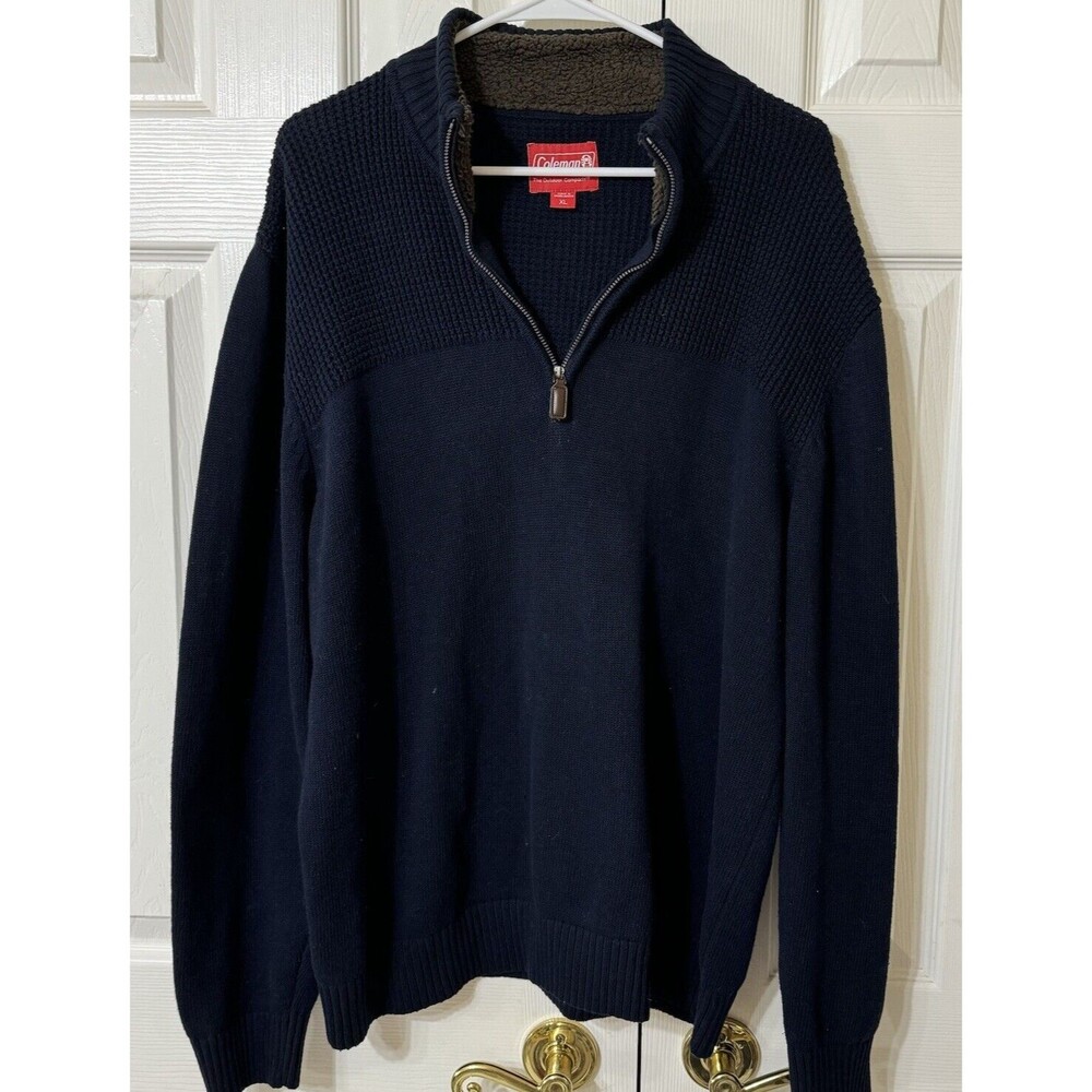 Coleman The Outdoor Company Men’s  Quarter zip  Cotton sweater‎ - Size Xl